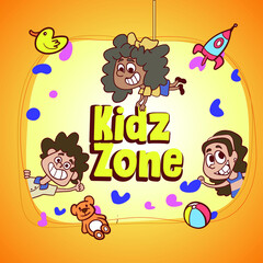 concept of children playing, vector of children with children's toys, background of children having fun