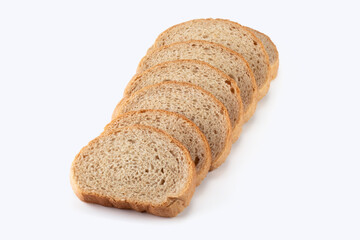 Sliced bread on a bright background