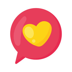 heart in speech bubble