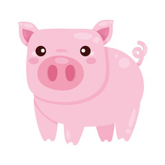 cute pig farm animal
