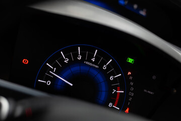 Car dashboard panel indicators. Car maintenance signs.