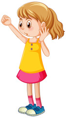 Cute girl cartoon character
