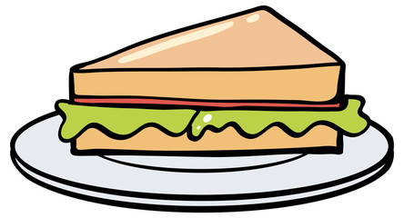 Sandwiches on white plate