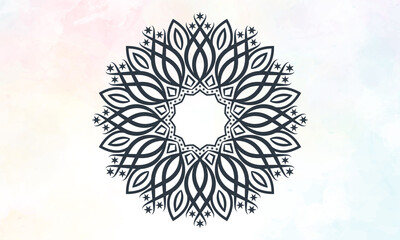 Mandala design. Ornamental round lace pattern.