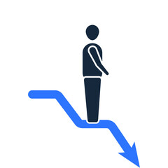 Bankrupt, business, loss icon