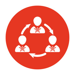 Human resource icon, recruit linear sign isolated on white background - editable vector illustration
