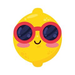 lemon fruit kawaii style