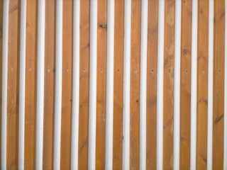 Seamless texture of decorative wooden sticks placed vertically,with white background. - obrazy, fototapety, plakaty
