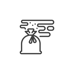 Garbage smell line icon