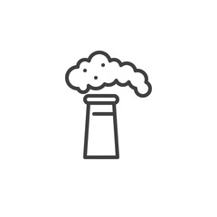 Chimney smoke line icon