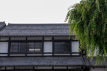 蔵のある風景　 レトロでモダンな建物	