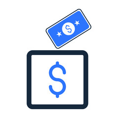 Obraz premium Business, donate, investment icon