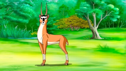 Cartoon Antelope Gazelle