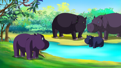 Little Hippo is Afraid of Water