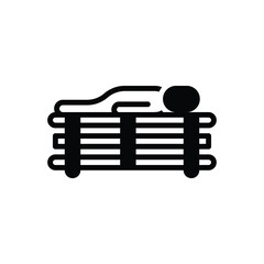 Black solid icon for die perish