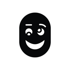 Black solid icon for dumb