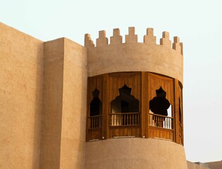 Al-Qaysaria market  in Saudi Arabia , alhasa - traditional building - obrazy, fototapety, plakaty