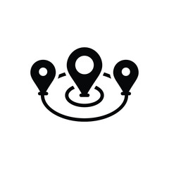 Black solid icon for locator