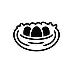 Black solid icon for nest