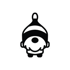 Black solid icon for patrick