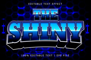 The Shiny Editable Text Effect 3 Dimension Emboss Modern Style