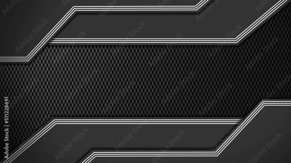Poster abstract background with overlap layers, modern style of white, carbon and dark colour combination -