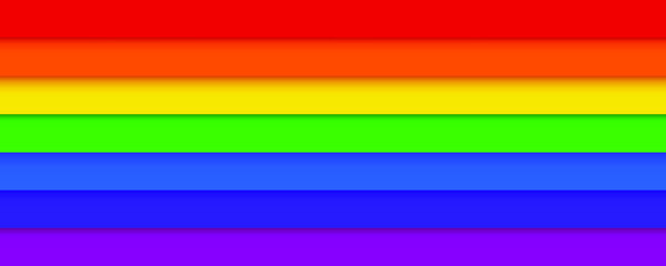 Pride month. Rainbow heart LGBTQ+ in paper art style-cute symbol hand-drawn vector illustration.