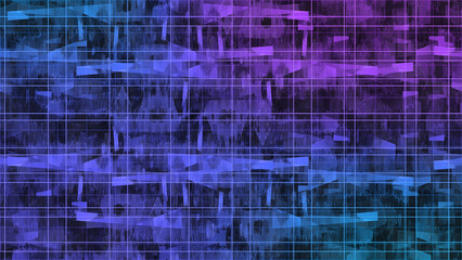 Abstract glitch art grid background image.