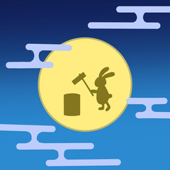 十五夜　うさぎ