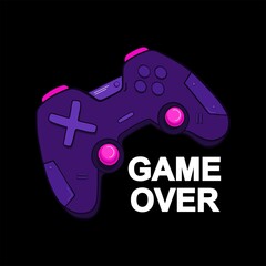 poster game over isolated dark background