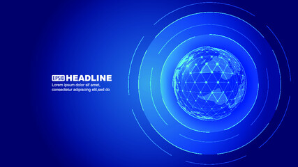 Earth globalization technology concept floating on coil turntable