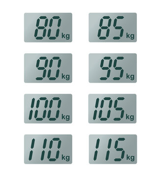 Digital weight scale kilogram vector illustration