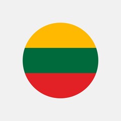 Coutry Lithuania. Lithuania flag. Vector illustration.