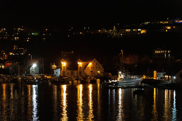 night view of the town