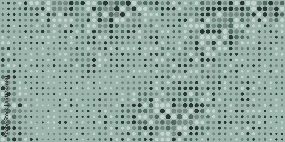 Poster abstract colorful spotted pixels pattern with spots of various sizes - geometric mosaic texture, gen