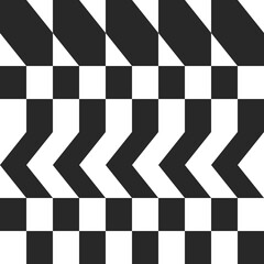 Black and white repeating geometry pattern. Vectort seamless.