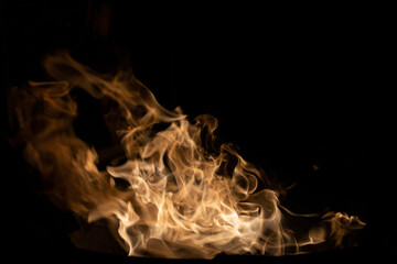 fire on black background