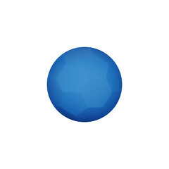 3D Illustration Of Blue Swiss Ball Icon.