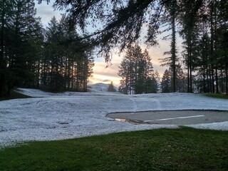 golf sous la neige