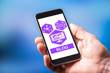 Blog concept on a smartphone