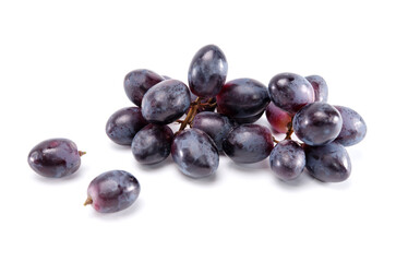 Bunch of black grape isolated on white background