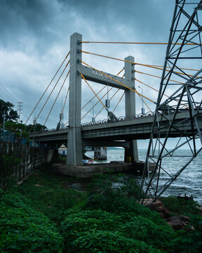 Raja Bhoj Setu bridge in Bhopal, Madhya Pradesh in Monsoon season