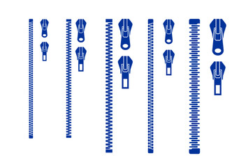 Zipper pulls vector set