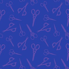Doodle seamless scissors pattern for fabrics and linens and wrapping paper and hobbies and kids and clothes