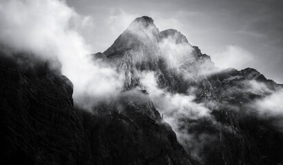 Mountains above Krma valey in Julian Alps