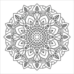 Mandala vector, relaxation hand drawn design pattern, Mandala template for page decoration cards, book, logos