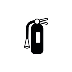 fire extinguisher icon style vector. Fire extinguisher black icon, black vector sign, black style pictogram isolated on white. Symbol, logo illustration. Editable move.