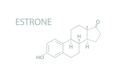 Estrone molecular skeletal chemical formula.	