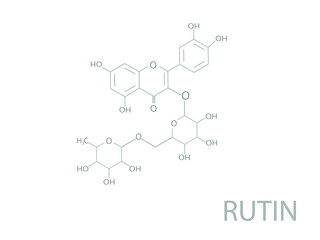 Rutin molecular skeletal chemical formula.	