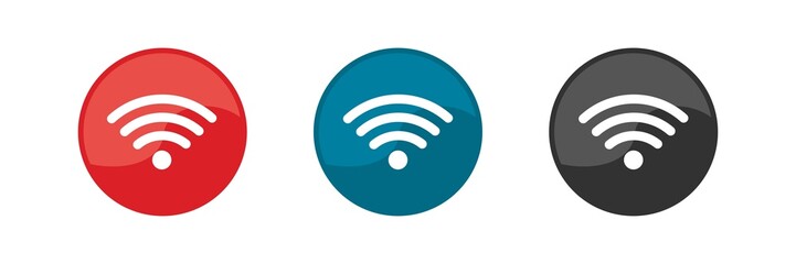 Wifi icons set. Vector illustration.